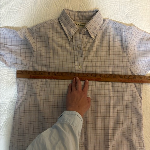 L.L. Bean Vintage plaid Shirt - Red and White Size 14 - Picture 8 of 9